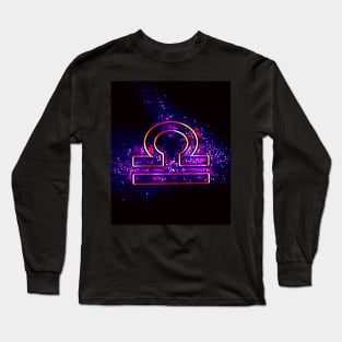 Libra (Retro Libra Zodiac) Long Sleeve T-Shirt